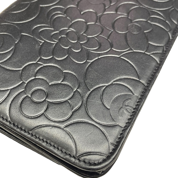 Chanel Camellia Chain Wallet Shoulder Bag Black - Picture 5 of 6